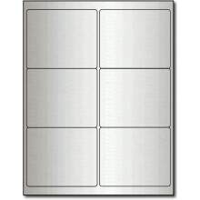 4" x 3 1/3" Silverfolie Etiketter för Laserskrivare - 60 Etiketter