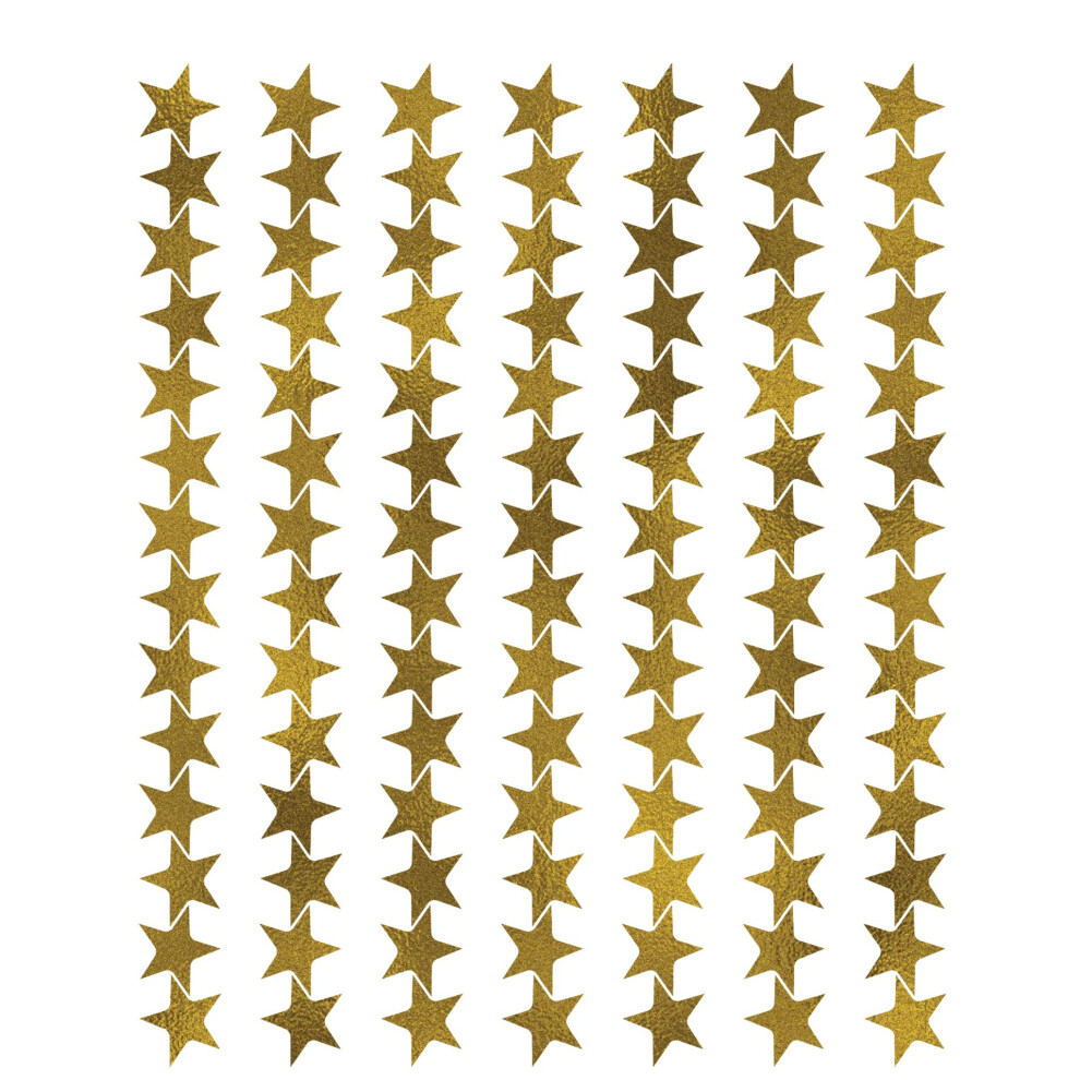Door de leraar gemaakte bronnen Gouden sterren folie stickers (1276) 0,5 inch