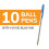 BIC Stylo à bille Bic Cristal STIC Medium (30 pièces, Noir/Bleu) 2