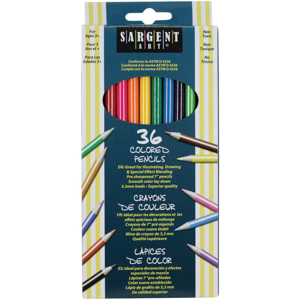 Sargent Art 22-7236 Lot De 36 Crayons De Couleur Assortis-image