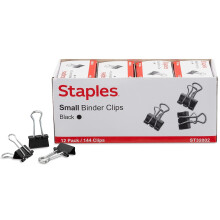 Staples 480114 Kleine Metall-Binderklammern, Gropackung, Schwarz, 3/4-Zoll-Gre mit 3/8-Zoll-Kapazitt