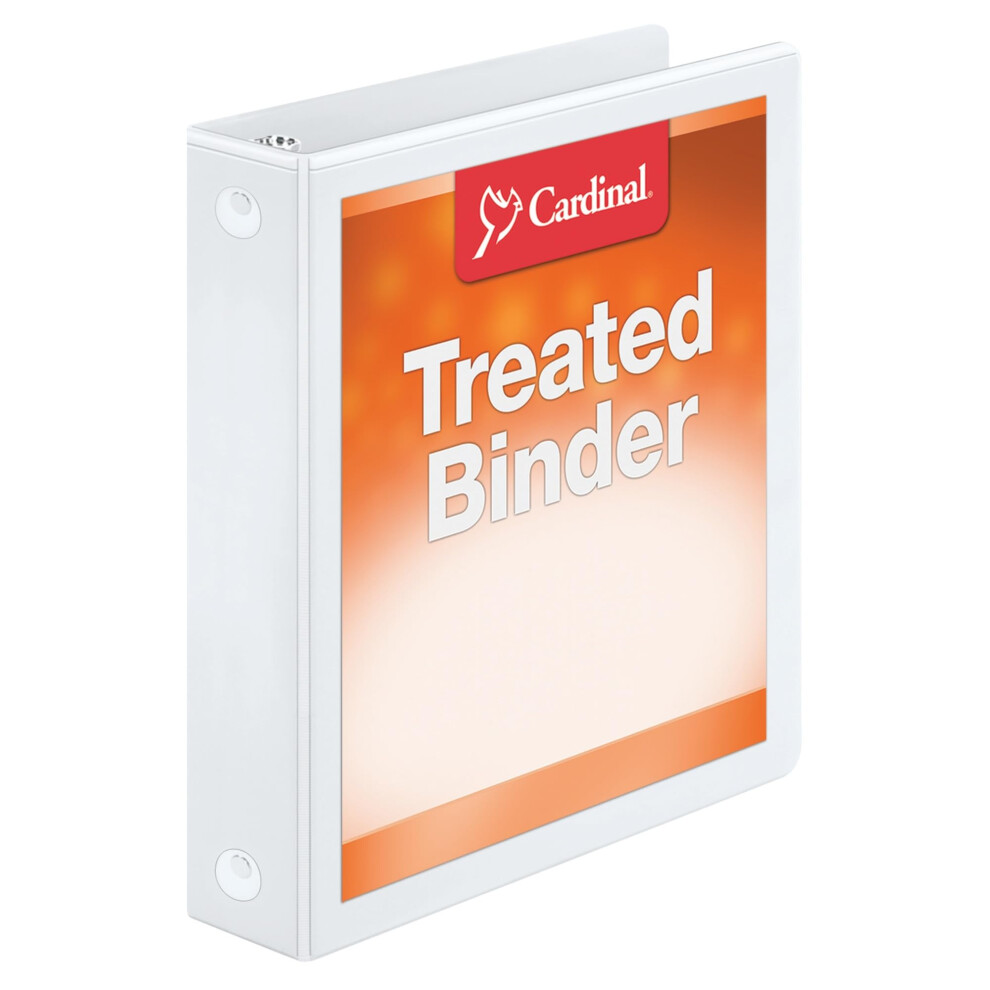 Photos - File Folder / Lever Arch File Cardinal 32215 ClearVue Locking Round Ring Binder 1-1/2-Inch Cap 11 x 8-1/2 White