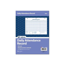 Adams Daily Attendance Record 8,5 x 11 inch 3-gaats geperforeerd 50-pack wit (9493)
