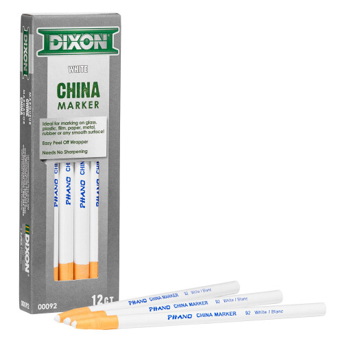 Dixon Phano Μαρκαδόροι Κίνας, Λευκοί, Συσκευασία 12 τεμ 1