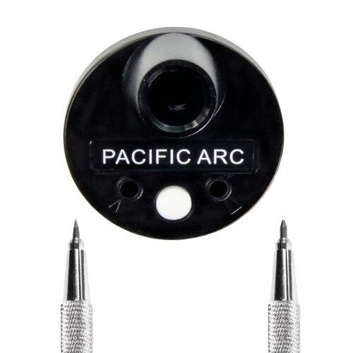 Pacific Arc Hand Held Rotary Lead Pointer with Sharp and Blunt Settings and Lead Cleaner  Blue 2