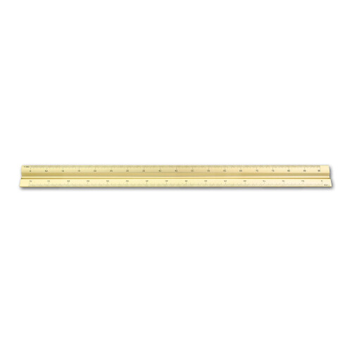 Alumicolor Aluminium Engineer Solid Drafting Scale 12in Gold 2