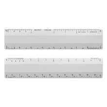 Alumicolor Architect 6-Zoll-Lineal mit 4 Abschrgungen fr Zeichnungen, Entwrfe und technische Kalibrierungen, geteilt durch (1/8 1/4) (1/2 1) (3/8