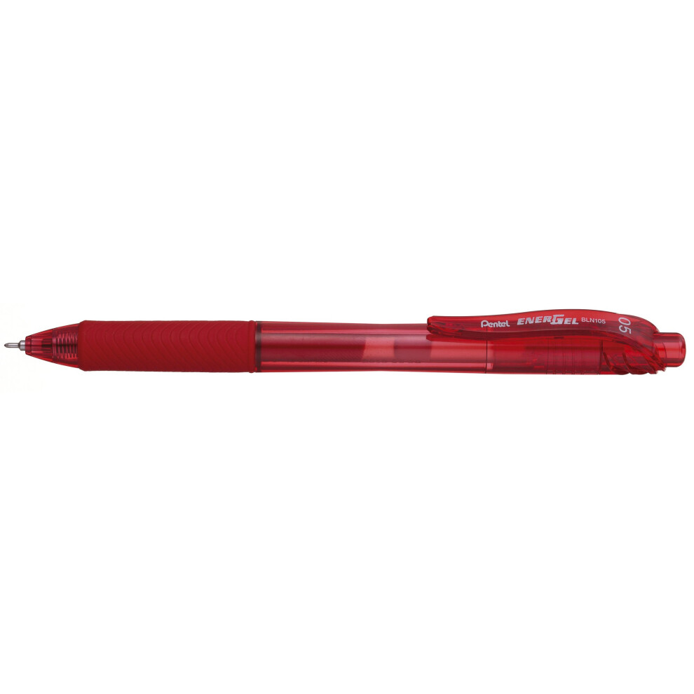 Pentel BLN105B Gel Pen  Retractable  5mm Needle Fine Tip  Red BLN105-B