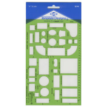 Alvin TD714 Szablon wyposazania domu narzedzia rysunkowe i kreslarskie dla artystw architektw projektowania i kreslarskie 10,25 x 5,25 x .030 c