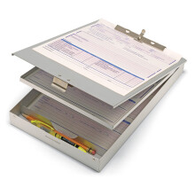 Officemate Dubbele Opslag Aluminium Formulierhouder Past Op Formulieren 8,5 x 12-Inch Zilver (83207)
