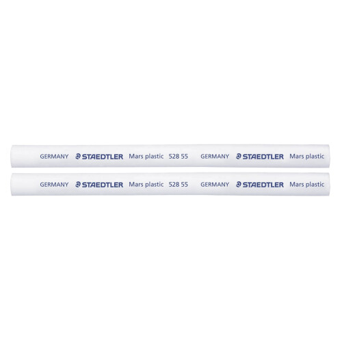 Staedtler Αναγκαία Σβήστρα Staedtler Mars Plastic για Κρατητήρα, 2-Τεμάχια (52855BK2), Λευκή 1