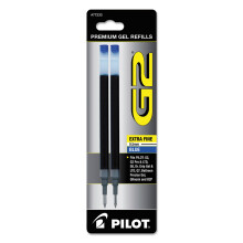 Pilot 77233 Pfyllning fr G2 Gel Dr. Grip Gel/Ltd Execugel G6 Q7 Ex Fine Blue 2/Pack