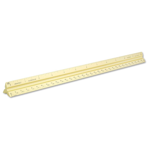 Alumicolor Aluminium Architect Solid Drafting Scale 12IN Gold