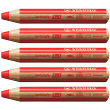 STABILO Woody 3-in-1 monitoimikyn liitu - karmiininpunainen (5 kpl pakkaus)