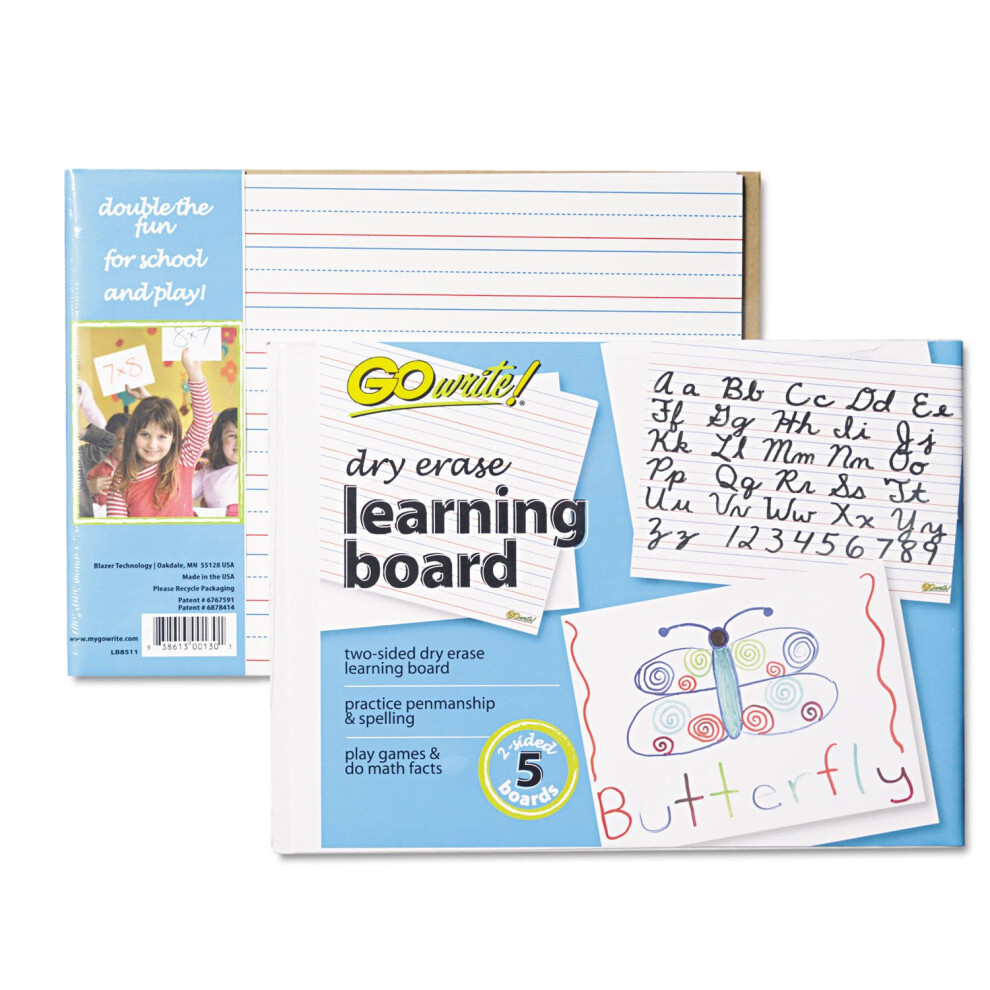 Photos - Dry Erase Board / Flipchart Mi Pac Dry Erase Learning Boards 8 1/4 X 11 5 Boards/Pk LB8511 