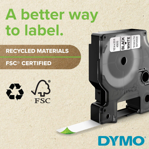 DYMO Ετικέτες DYMO για DYMO XTL Εκτυπωτές, Μαύρο σε Λευκό, 1/4", 1 Ρολό (1868751) 2