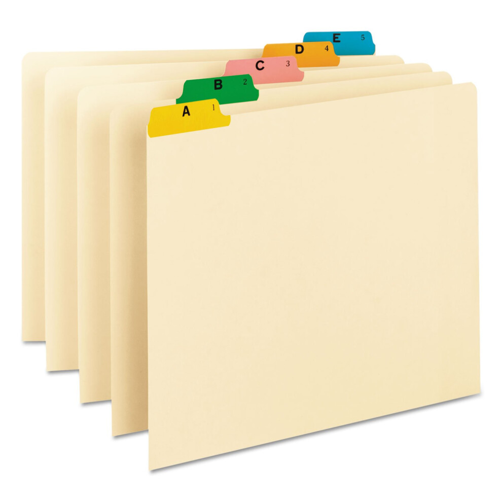 Photos - Other Office Equipment Smead 50180 Recycled Top Tab File Guides Alpha 1/5 Tab Manila Letter 25/Set 