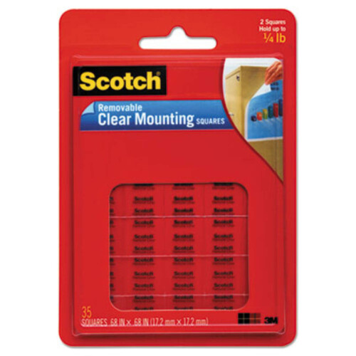 3M 3m 859 Scotch Clear Removable Mounting Squares 1