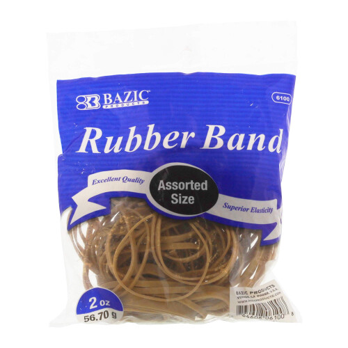 BAZIC 56.70g Ροζ Rubber Bands Διαφορετικών Μεγεθών (6100-36)