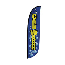 Lookourway Feather Flag - 12ft h?jt reklameflag banner til forretnings- og begivenhedsfremme - kun flag - bilvask bobler (10m1200046)