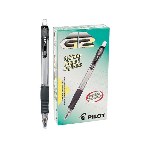 Pilot Μηχανικό Μολύβι Pilot 51015, Λαστιχένια Λαβή, Επαναγεμιζόμενο, .7mm, Μαύρο 1