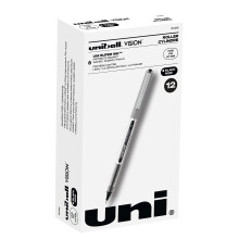 uni-ball 60126 Vision Roller Ball Stick vedenpit v kyn musta muste file-tussi