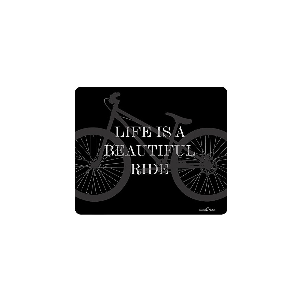 Tapis De Souris éPais Life Is A Beautiful Ride Bicycle Par Atomic Market-image