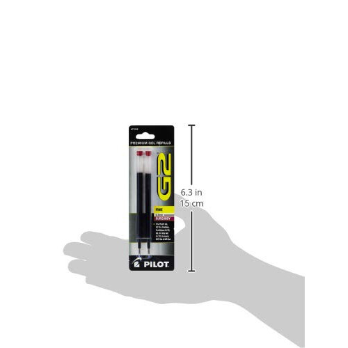 Pilot Pilot, G2 Gel Ink Refills, Fine Point 0.7 mm, Βουργουνδίας, Πακέτο 2 2