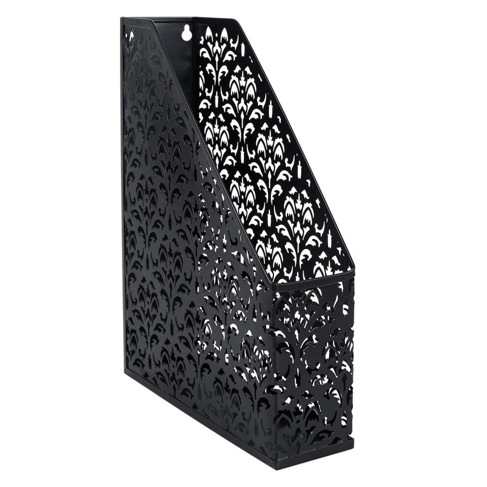 Photos - Other Furniture EasyPAG Heavy Duty Magazine File Holder Rack Paper Book Storage Office Desk Organizer Black 2015092301002