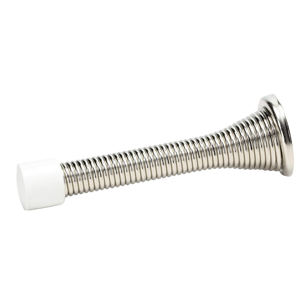10 Pack Rok Hardware 3"" (76mm) Flexi Spring Heavy Duty Wall Door Stop Bumper Brushed Nickel