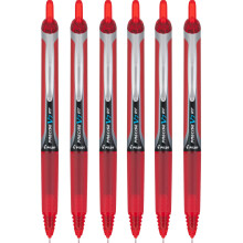 Pilot Precise V7 RT Retractable Rolling Ball Pens Fine Point Red Ink 6 Pack