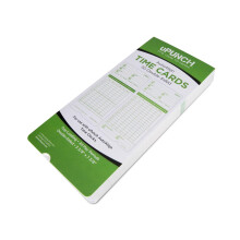 uPunch Time Clock Cards for Upunch Hn3000  Two Sides  7.37 X 3.37  50/Pack