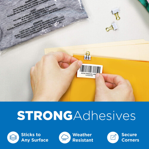 Aegis Adhesives - 2" X 1" Αυτοκόλλητες Ετικέτες για UPC Barcodes, Διευθύνσεις, Συμβατές με Rollo, Zebra 2