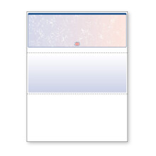 DocuGard Blue/Red Prismatic Top Check 8,5 x 11 pollici 24 libbre 500 fogli 1 assegno per foglio (04532)
