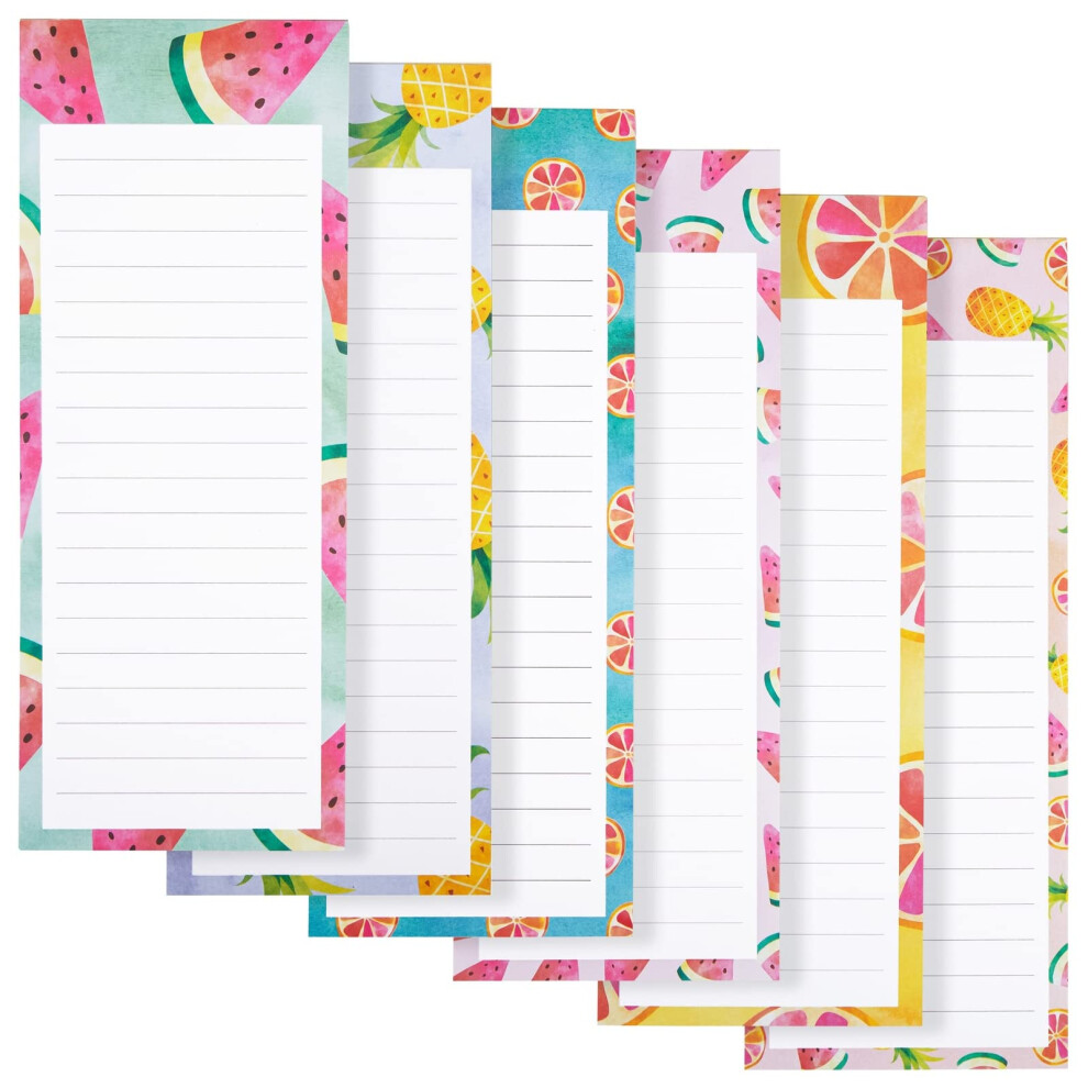 Lot De 6 Blocs-Notes MagnéTiques Juvale Pour RéFrigéRateur - Cute Grocery Shoppi-image