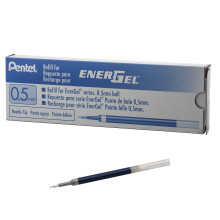 Pentel Nachflltinte fr EnerGel Pen, Nadelspitze, fein, 12 Stck, 0,5 mm, Himmelblau (LRN5-S)