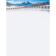 Grandi carte! Carta intestata Winter Fence 80 pezzi 11"""" x 8.5"""" (2017021)