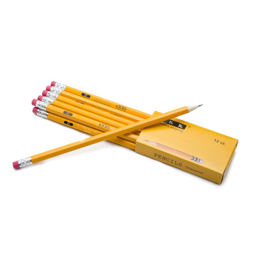 SKKSTATIONERY Προ-ξυσμένα μολύβια, Μολύβια με γόμα, #2 HB μολύβι, 144/κουτί (Κουτί 2) 1