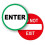 (Ζευγάρι) Αυτοκόλλητα Πόρτας 5-ιντσών Round Enter και DO NOT EXIT | Ανθεκτικά Στικέρ 1