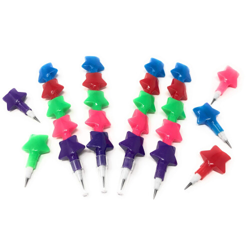 Lote De 10 Sets De Crayones Apilables Redondos De Colores – 7 En 1, Con Caritas Felices Y Tristes, Ideales Para Pintar Y Regalar