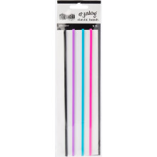 Bandas el   sticas para cuadernos Dylusions Dyalog de Ranger Dyan Revelry (paquete de 4) multicolor