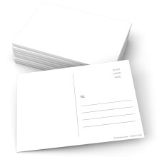 321Done Blanko-Postkarten zum Versenden (50er-Set), 10,2 x 15,2 cm, einfarbig, wei, blanko, Adressierung, Erstellen Sie Ihre eigenen dicken, robuste