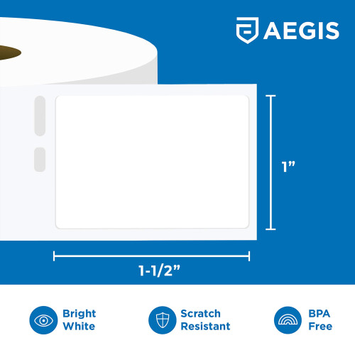 Aegis - Compatible Direct Thermal Labels Replacement for DYMO 30347 (1 1