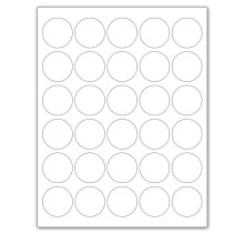 NextDayLabels - Etiquetas blancas para l   ser/inyecci   n de tinta (redondas de 1,5"" para impresi   n)