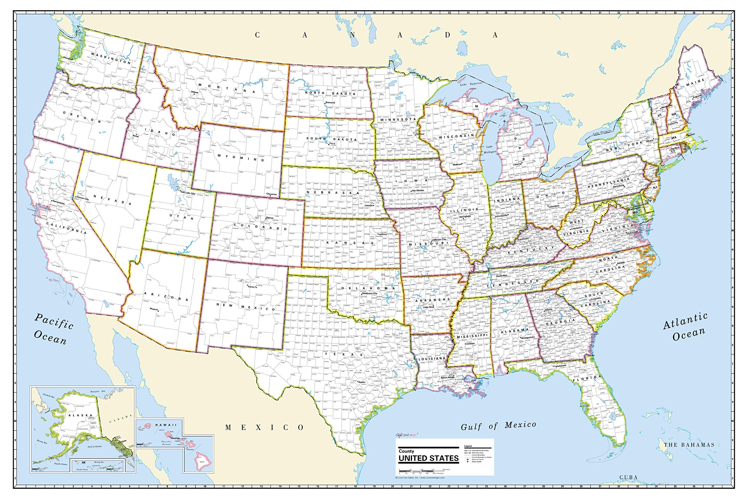 Europe Wall Map Poster - Laminated 32x24 Inch Political Map With Countries & Capitals