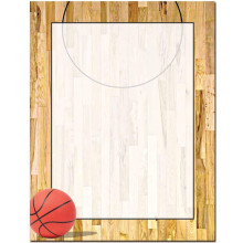 Carta intestata per stampante laser e a getto d'inchiostro con campo da basket (confezione da 25)