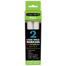 Lrare skapade resurser Chalk Brights White Liquid Chalk Markers Pack of 2