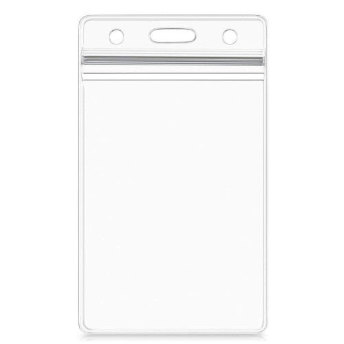 50 Τεμάχια Καρτών Ονόματος ID Holder με Αδιάβροχο Ζιπ (Κάθετα ID, 50 Τεμ)