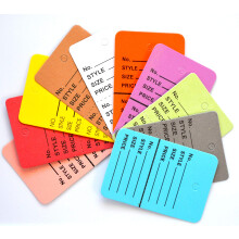 1000 Multi Colors Manila Marking 2 delar Hard Paper Unstrung Coupon Tag storlek 4.5x2.5cm (Multi-frg)