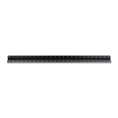 Alumicolor Aluminium Arkitekt Solid Drafting Scale 12in Black 2